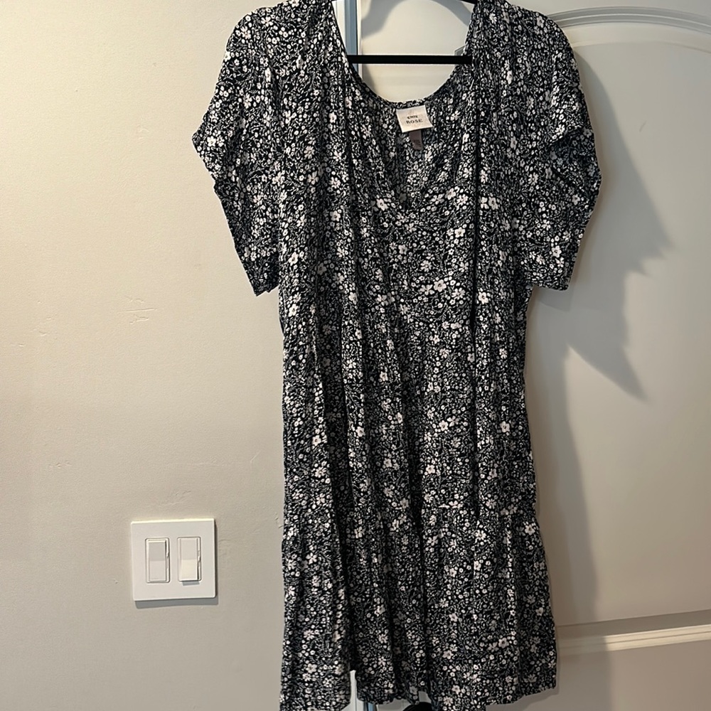 Navy blue Spring smock dress